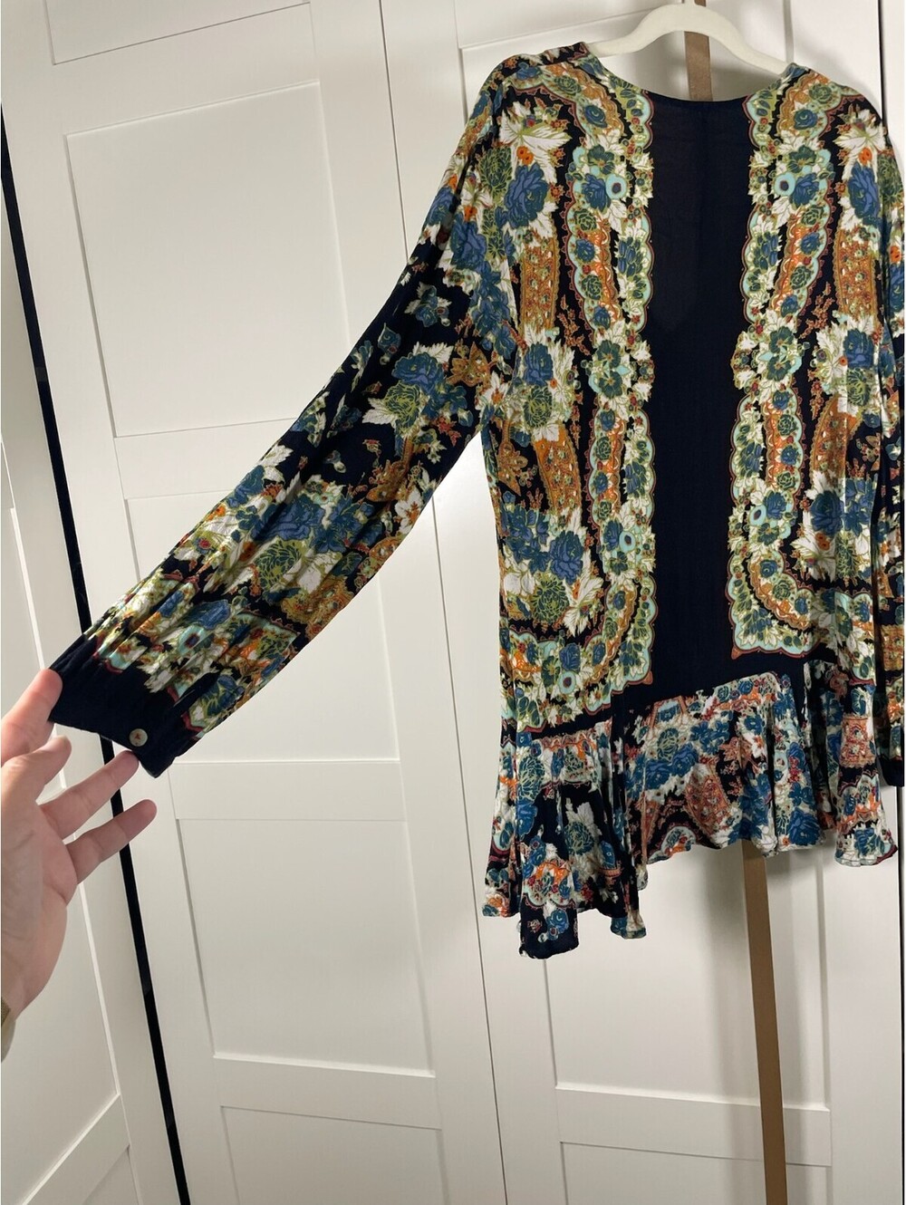 Free People Lovely Dreams Floral Print Tunic Dress Size - Oversized - Size Large - Picture 8 of 10